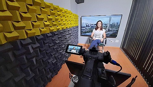 Live broadcast studio services in Sao Paolo.
